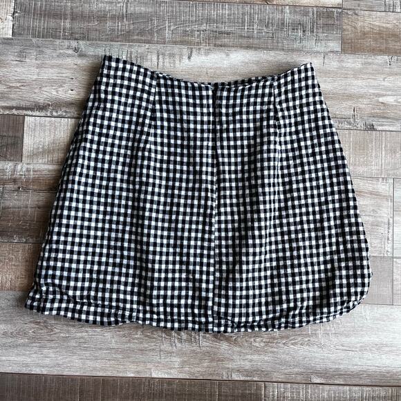 Reformation Black and White Checkered Mini Skirt - Picture 3 of 4